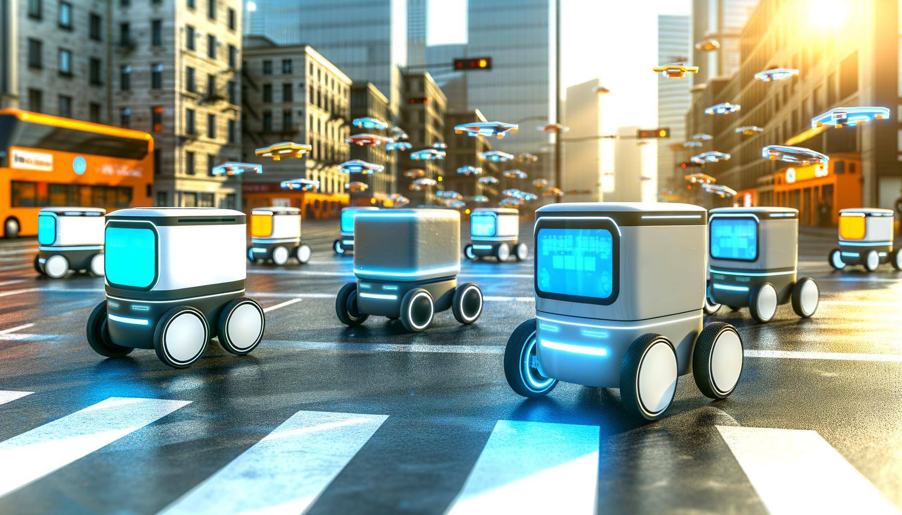 Robotpowered autonomous delivery vehicles