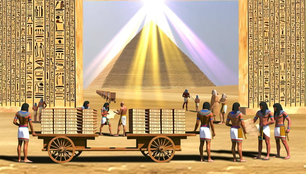 ancient Egyptians transported clay tablets with hieroglyphics on carts for the ancient government courierpostal system