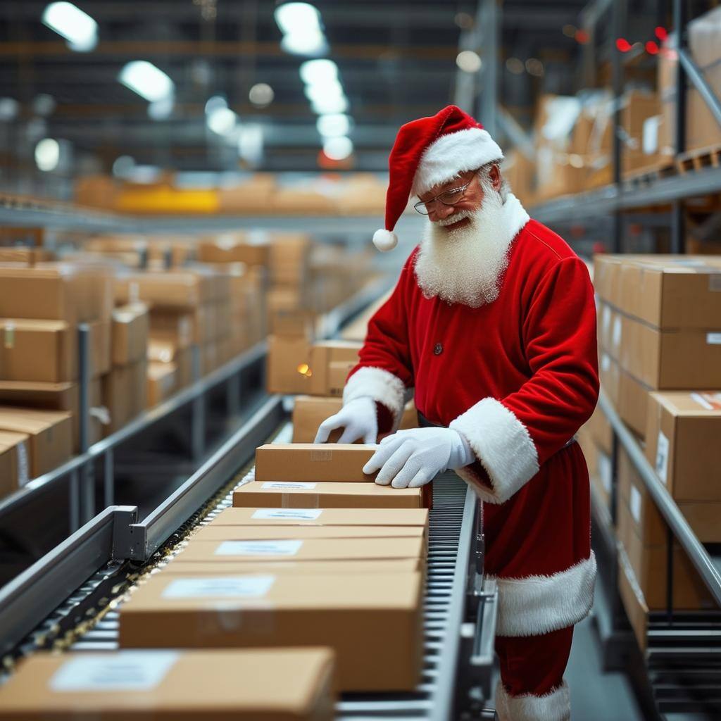 Even Santa uses warehouse automation for package sortation