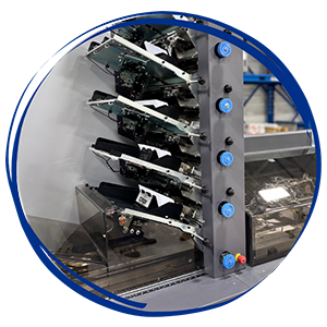 Element compact mail inserter vertical stacker detail